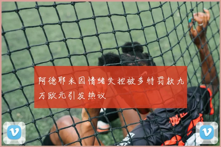 阿德耶米因情绪失控被多特罚款九万欧元引发热议